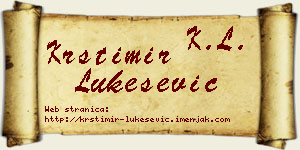 Krstimir Lukešević vizit kartica